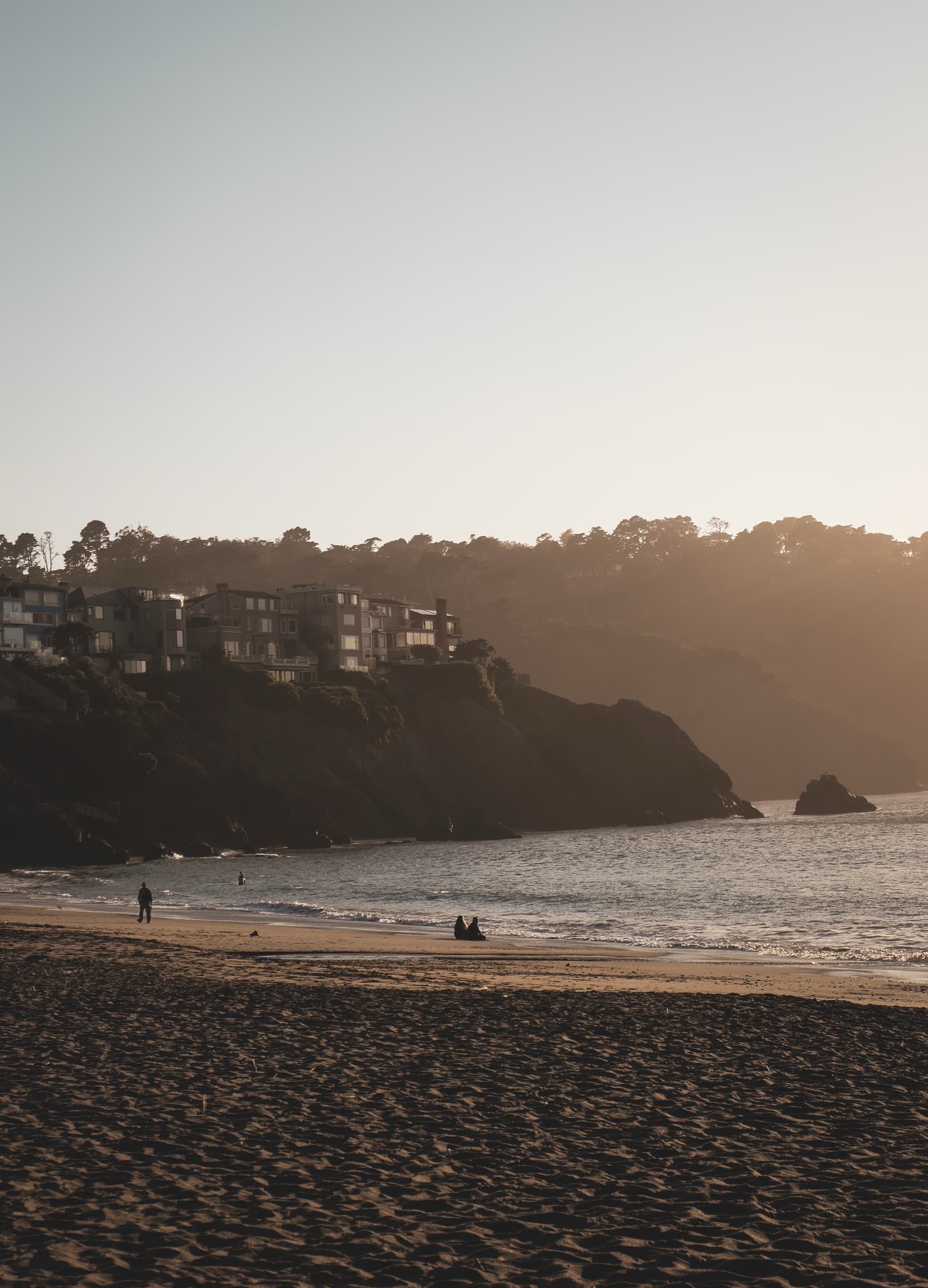 Beach, golden hour