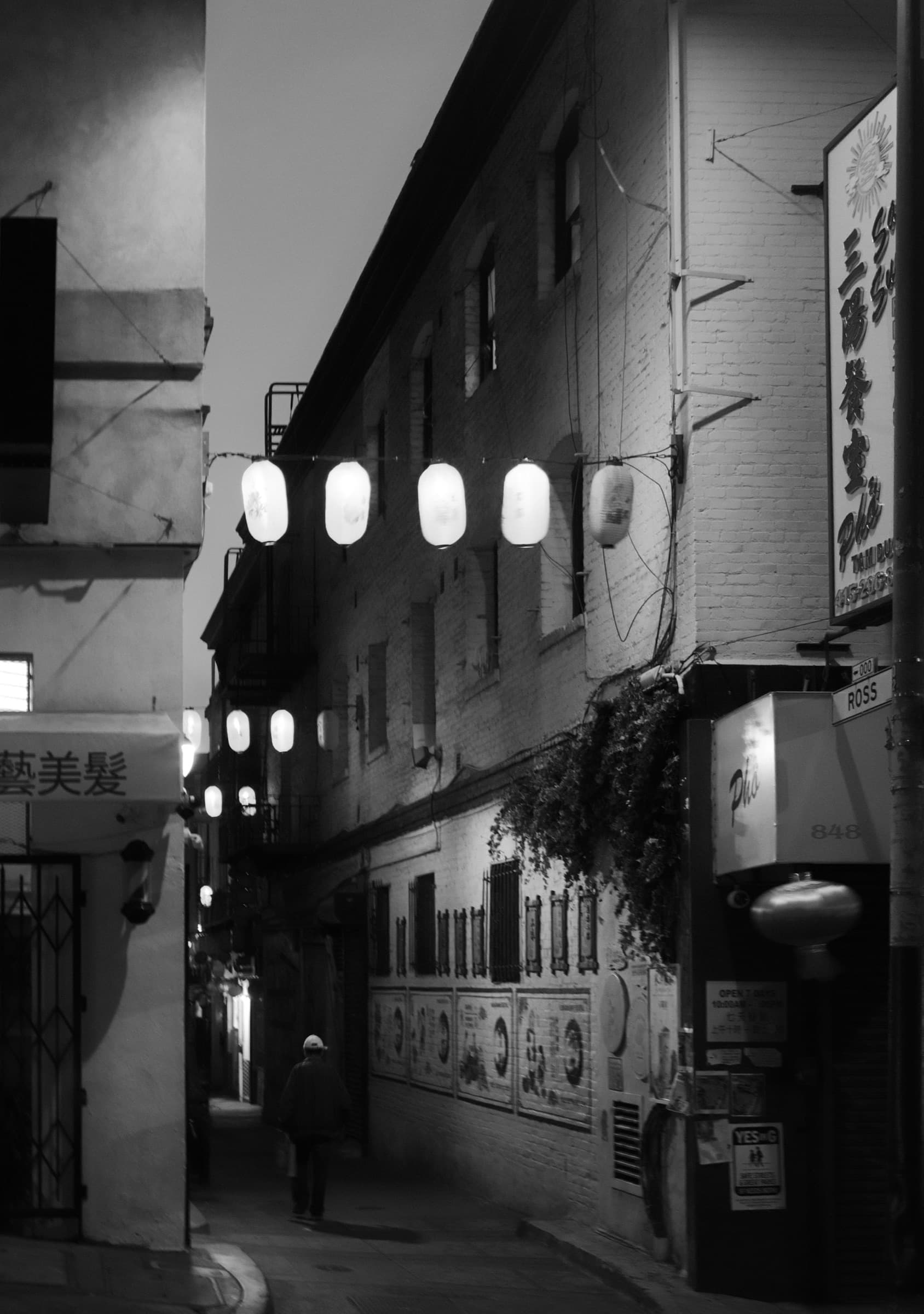 Chinatown alley, lanterns