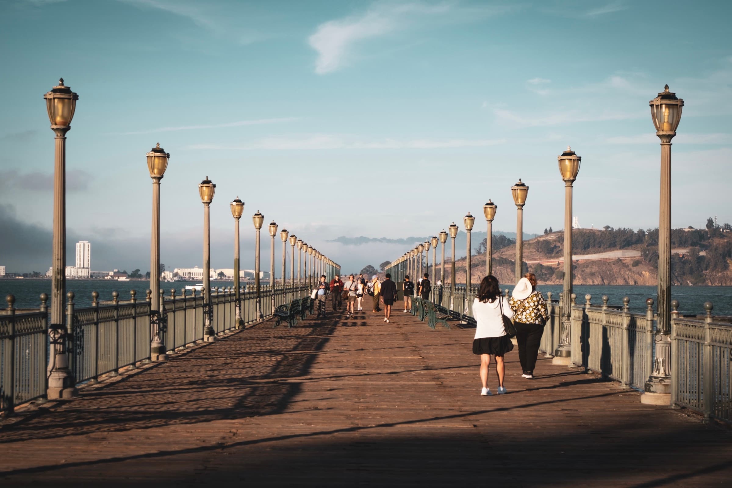 Pier walk, golden hour