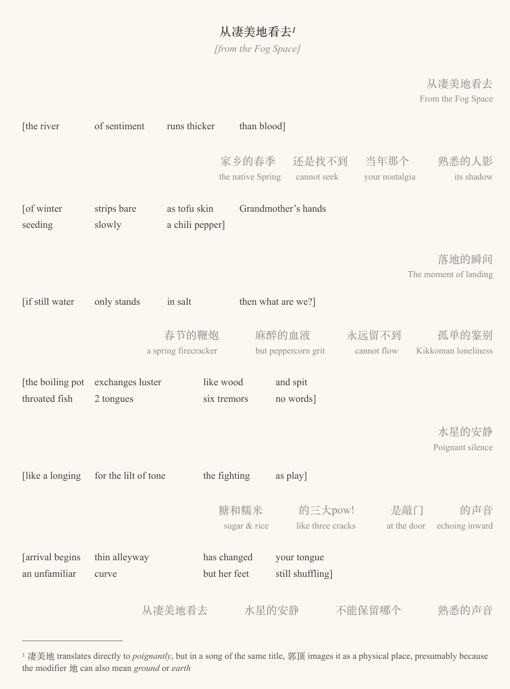 从凄美地看去 (From the Fog Space), page 1